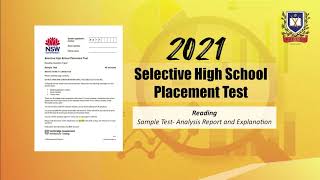 2021 Selective High School Placement Test  Reading Sample Test AnalysisampExplanation [upl. by Noryahs]