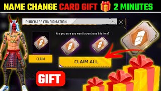 HOW TO GIFT 🎁 NAME CHANGE CARD IN FREE FIRE  FREE FIRE NAME CARD GIFT [upl. by Hafeenah836]