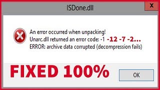 How to Fix ISDonedll Error 100 Solved by NS STUDIO [upl. by Bor]