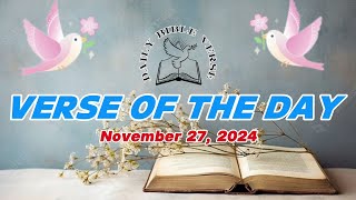 VERSE OF THE DAY NOVEMBER 27 2024 [upl. by Eno]