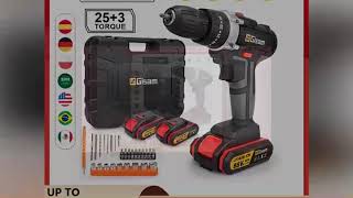 21V Cordless Impact Drill Electric Screwdriver Electric Hammer Drill M Review [upl. by Lihkin944]