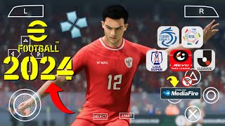 eFootball PES 2024 PPSSPP Liga Indonesia dan ASIA New Update Transfer amp Kits 2425 Camera PS5 [upl. by Halie]