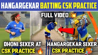 IPL 2024  Hangargekar Batting 🥵 Thala Dhoni Sixer  CSK Practice Session 2024 [upl. by Sweyn]