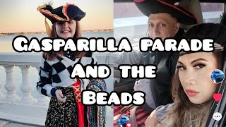 gasparilla2024 Whats in Tampa Gasparilla parade satisfying trendingvideo beads [upl. by Whitman]