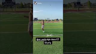 50 yard field goal  Elgin Football [upl. by Atok]