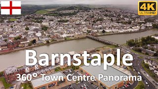 Barnstaple  Town Centre Panorama  Devon  England  UK  4k 360° [upl. by Klinger]