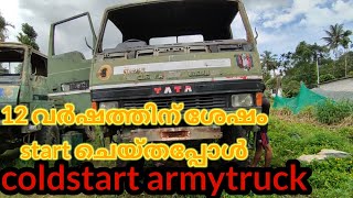 coldstart tata lpta IndianArmyTruck [upl. by Atnauqal234]