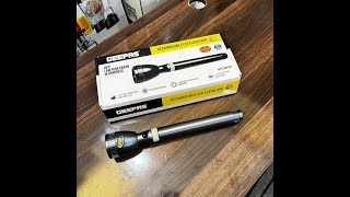 Geepas Rechargeable LED Flashlight Model GFL3803N Original [upl. by Nylrehc]