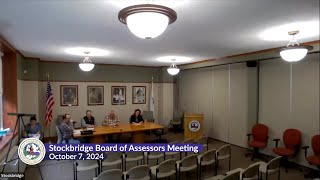 Stockbridge Board of Assessors Meeting October 7 2024 [upl. by Tal341]