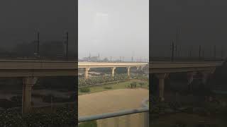 Noida Sector 38 Botanical Garden Interchange metro Station towards Dwarka 3 [upl. by Adnolahs]