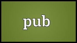 Pub Meaning [upl. by Calley]