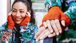 FINGERLESS GLOVES Knitting Pattern Tutorial StepbyStep [upl. by Fronia]