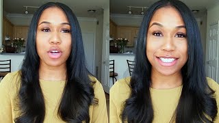 Microlinks on Short Relaxed Hair Using 1 Bundle [upl. by Ramsden]