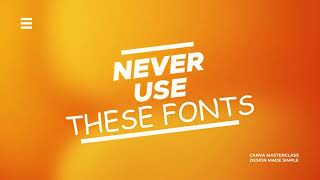 11 Never Use These Fonts [upl. by Attesoj]