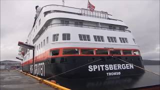 MS Spitsbergen Hurtigruten ship in Kirkenes Norway [upl. by Adnawuj282]