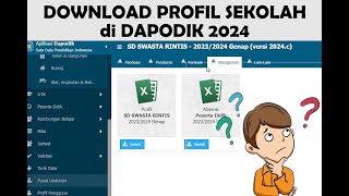 Cara mudah Download Profil Sekolah di DAPODIK [upl. by Son]