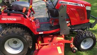 massey ferguson gc 1705 walk through and mowing [upl. by Ymaj]