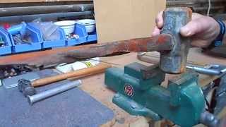 How to fit a sledge hammer handle 1 [upl. by Ybok283]