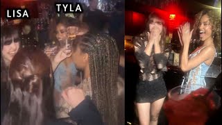 BLACKPINKs Lisa and Tyla at the 2024 VMAs after party [upl. by Scheers]