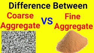 Difference between fine aggregate and coarse aggregate [upl. by Fina]