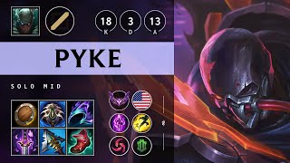 Pyke Mid vs Zac Quadra Kill Legendary  NA Master Patch 1419 [upl. by Lihkin]