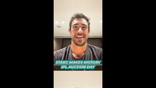 Mitchell Starc reacts after becoming the most expensive player in ipl auction history [upl. by Niawtna]