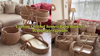 Top Wholesale Supplier for Custom Crochet Home Storage amp Baby Moses Baskets Doll Toy Basket [upl. by Ytsur891]