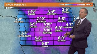 Central Iowa snowstorm update Roads clear for now afternoon will bring in lots of snow [upl. by Jessamyn]