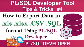 Ho to Export Data in Excel CSV SQL Format Using PLSQL Developer  Export Data in PLSQL Developer [upl. by Yvonner]