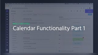 Calendar Functionality Part 1 [upl. by Warring448]