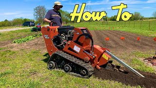 Operating a Trencher  DIY [upl. by Ihsoyim]