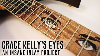 I Inlay Grace Kellys Eyes into a Custom Guitar Using Shell Wood amp Metal [upl. by Alvar]