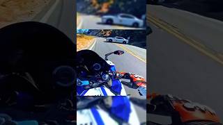 Cop Tries To Hit Motorcycle  ​⁠ItsSaiyan motorcycle cop police [upl. by Vonni]