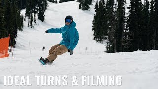 Ideal Turns amp Filming On A Snowboard [upl. by Daj]