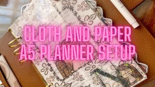 Cloth and Paper A5 planner setup [upl. by Ahsekram64]