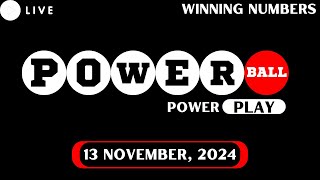 Powerball Lottery Drawing for Nov 13 2024  Live Winning Numbers amp Results [upl. by Eradis]