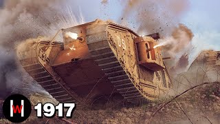 1917 Battle of Cambrai To break the Zeppelin line hundreds of British tanks attack [upl. by Eittam568]