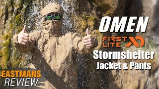 First Lites Rain Gear  Omen Stormshelter Review [upl. by Ennad]