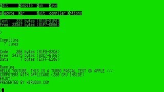 Apple III  Turbo Pascal 301A for CPM 1985 by Borland [upl. by Roht]