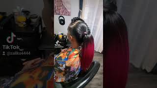 Sleek braided ponytail 🤎fashion beauty feedshorts reels butterflybraid hairstyles [upl. by Attener]