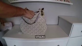 Michael Kors Fulton Large Shoulder Tote Vanilla LogoGold UnpackingUnboxing [upl. by Soracco]