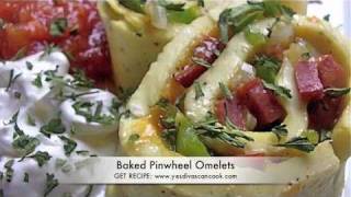 Baked Omelet Recipe Pinwheel Omelets [upl. by Lolanthe]