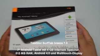 Unboxing TrekStor SurfTab breeze 70 [upl. by Garik798]