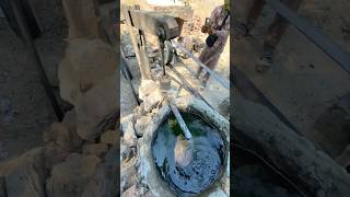 Old Diesel Engine Starting a Handpump shortsfeed viralvideo [upl. by Maleeny]