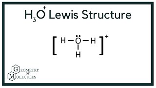 H3O Lewis Structure Hydronium Ion [upl. by Aivalf]