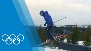 Freestyle Skiing training with Norways Tora Johansen [upl. by Hcone]