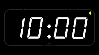 10 MINUET  TIMER amp ALARM  Full HD  COUNTDOWN [upl. by Pucida]