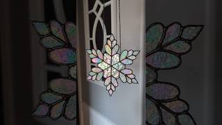 Finishing up this gorgeous stainedglass snowflake [upl. by Onitnatsnoc467]