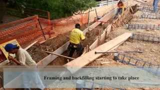 Installing Concrete Piers for Retaining Wall  All Access 5108044646 [upl. by Eniarral]