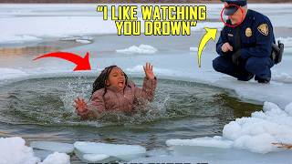 A racist police officer threw a black girl into a frozen lake without knowing who her father was [upl. by Esinev500]